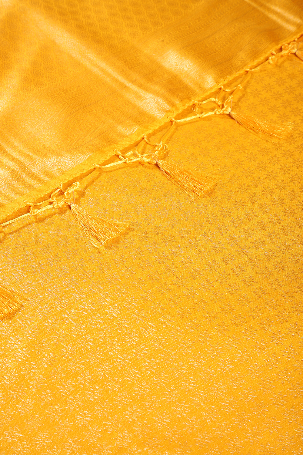 Yellow Colour Soft Silk Leheria Zari Woven Saree