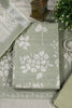 Green Color Printed Linen Cotton Unstitched Suits