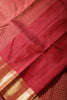 Maroon Color Kanjivaram Pure Silk Handloom Gold Zari Saree with Diamnod Weave Pattern