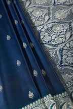 Nile Blue Banarsi Silk Zari Woven Saree