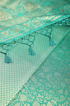 Jade Green Colour South Silk Heavy Woven Saree