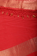Red Colour Silk Zari Woven Saree