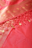 Coral Red Silk Floral Zaal Woven Banarasi Saree