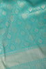 Teal Soft Silk Zari Woven Saree
