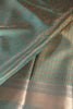 Teal Green Silk Floral and Paisley Resham & Zari Woven Saree