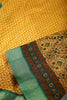 Mustard Color Tussar Silk Blossom Printed Saree