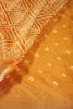 Mustard Color Block Printed Cotton Silk Saree