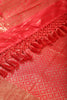 Orange & Red Cotton Silk Zari Woven Saree