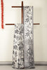 Black & White Floral Printed Crepe Silk Saree