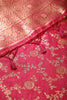 Cranberry Color Raw Silk Zari Woven Saree
