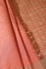 Peach Zari Woven Silk Saree