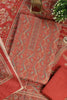 Rust Color Pashmina Digital Printed Unstitched Suit Material