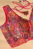 Red Brocade Sik Resham And Zari Woven Readymade Blouse