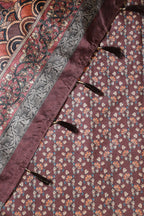 Light Maroon Tussar Silk Digital-Inspired Printed Saree