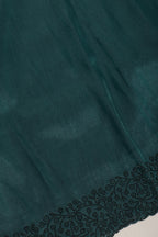 Bottle Green Color Tissue Silk Saree with Swarovski Border