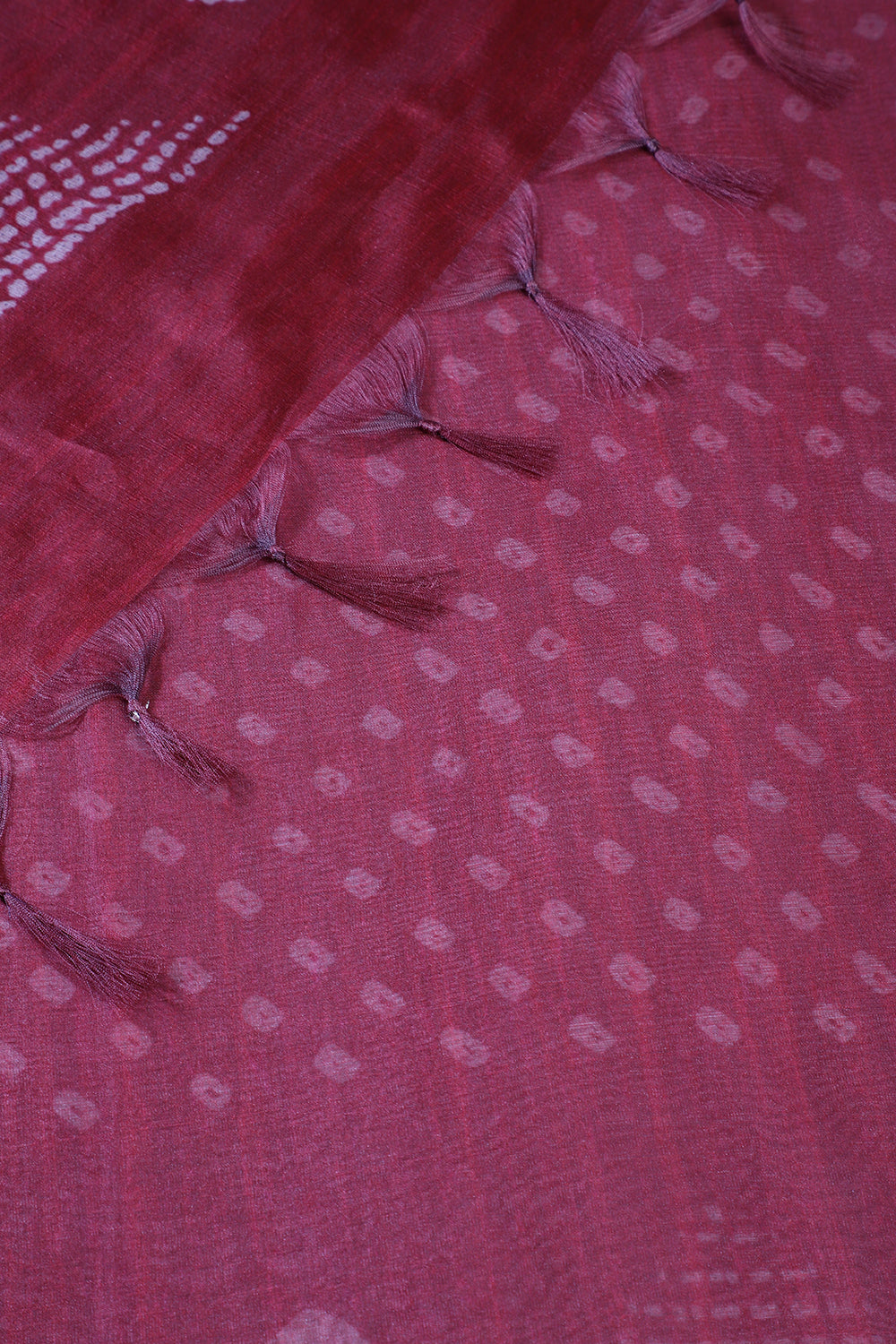 Maroon Organza Silk Printed Saree