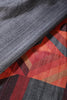 Grey Tussar Silk Printed Saree