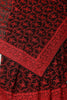 Black & Red Georgette Resham Floral Jal Woven And Swarovski Work Saree
