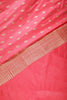 Neon Coral Pink Color Mulberry Silk Woven Saree