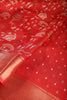 Red Cotton Silk Printed Saree