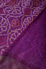 Purple Chiffon Bandhani Printed Saree