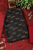 Black Chanderi Silk Woven Unstitched Suit