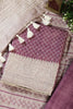 Purple Tussar Cotton Printed And Reham Embroidered Unstiched Suit Material