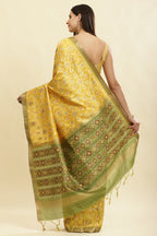 Mustard Cotton Silk Resham Woven Saree