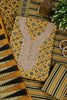 Mustard Cotton Printed & Neck Embroidered Unstitched Suit Material