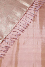 Baby Peach Banarasi Woven Silk Saree