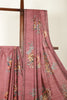 Dusty Pink Jacquard Silk Lasa Printed Saree