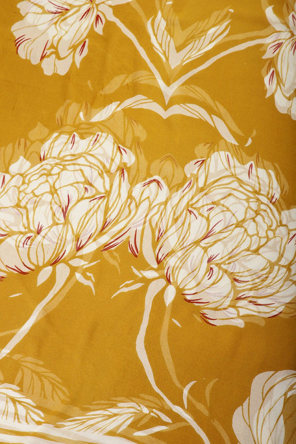 Mustard Color Cotton Printed Unstitched Suit Material