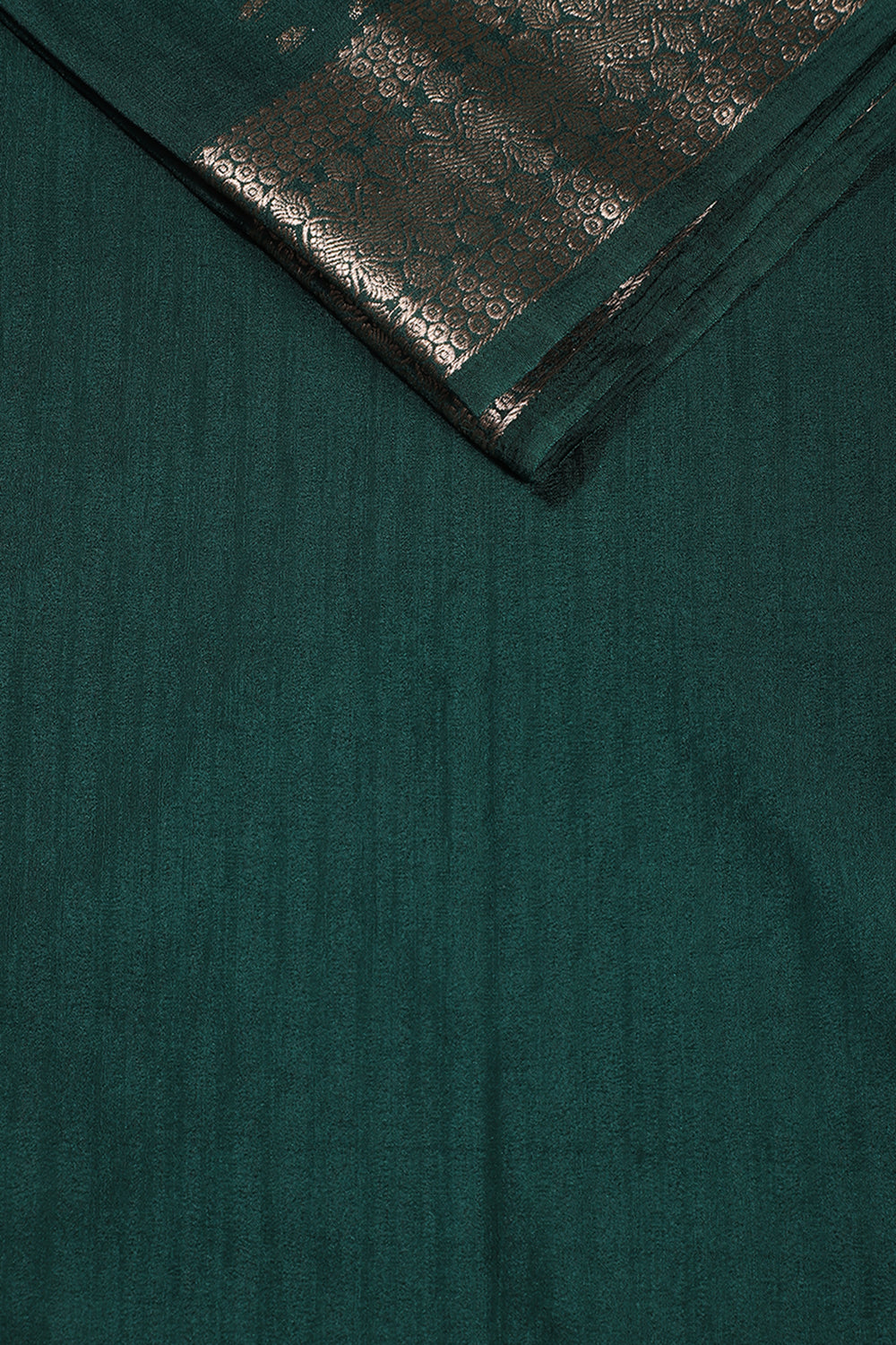 Bottle Green Colour Cotton Silk Zari Woven Saree