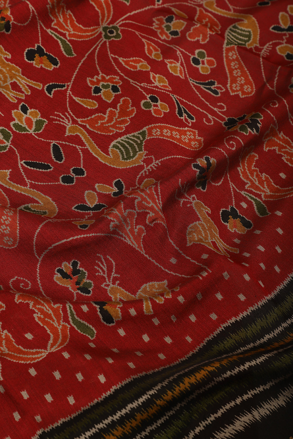 Maroon Kalamkari Printed Cotton Saree