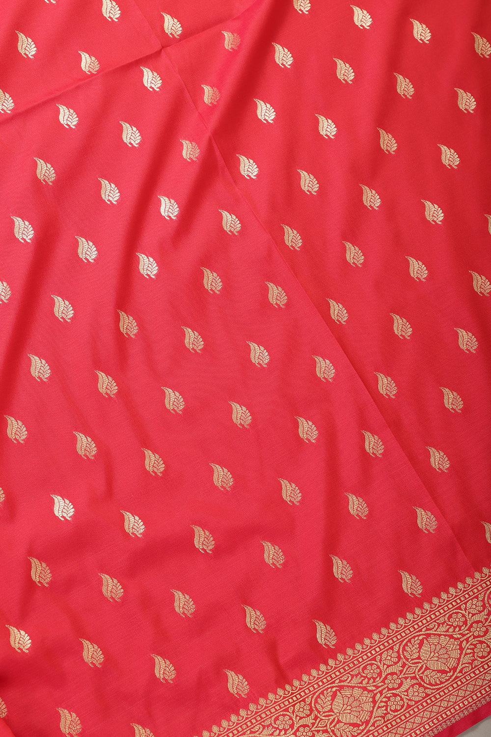 Fuchsia Pink Banarasi Woven SIlk Saree