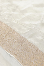 Cream Woven South Silk Saree
