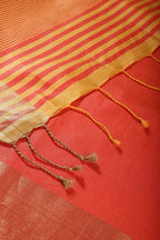Mustard Silk Woven Saree