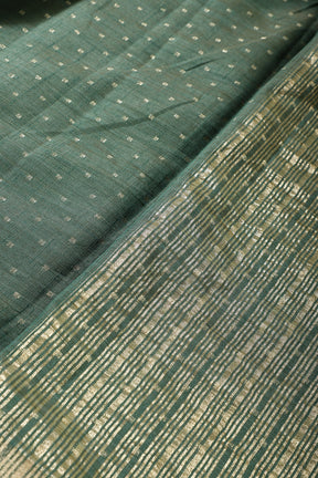 Lunar Green Zari Woven Silk Saree