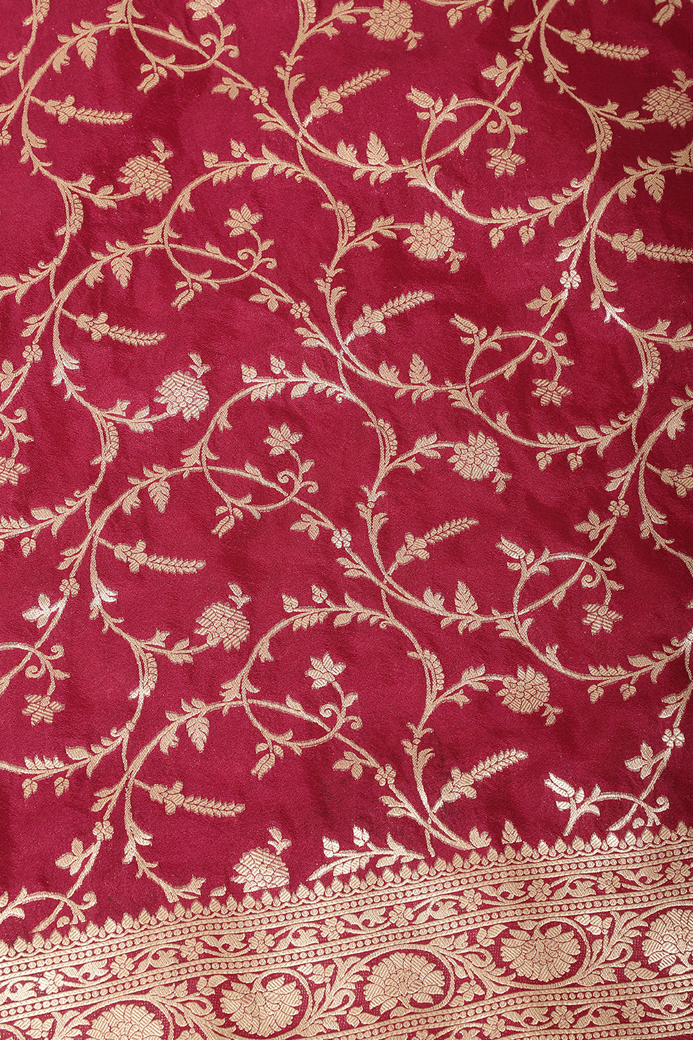 Wine Banarasi Silk Zari Woven Saree