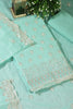 Mint Green Chanderi Silk Embroidered Unstitched Suit Material