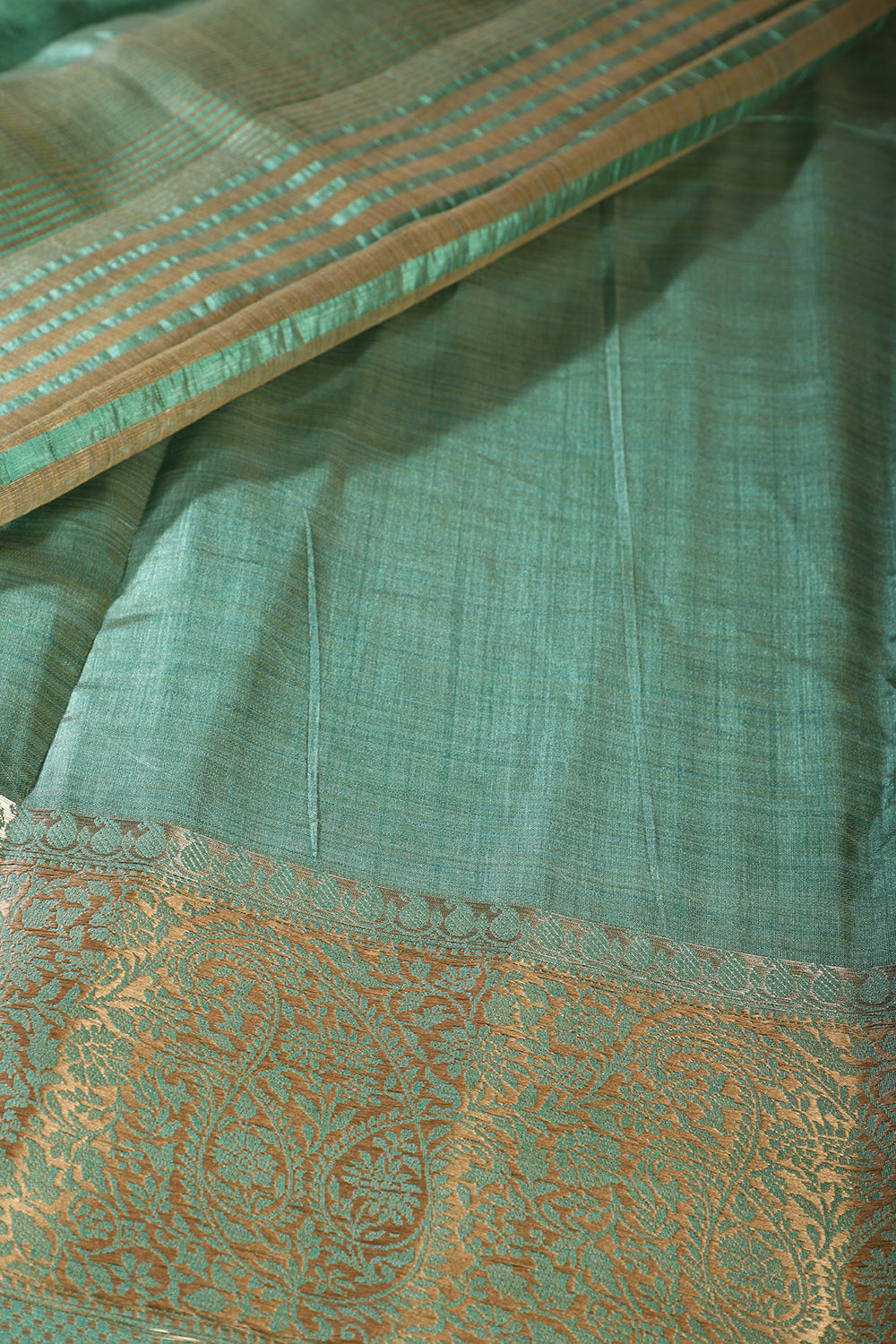 Sea Green Cotton Silk Woven Saree