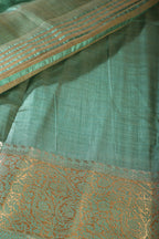 Sea Green Cotton Silk Woven Saree