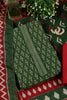 Green Ikkat Cotton Printed Unstitched Suit Material
