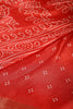 Red Color Block Printed Cotton Silk Saree