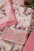 Pink Cotton Floral Printed And Hemline Embroidered Unstitched Suit