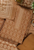 Mustard Printed Pashmina Unstitched Suit Fabric