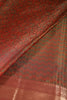 Maroon Paper Silk Floral and Paisley Resham & Zari Woven Saree