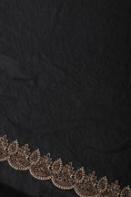 Black Embroidered And Swaroski Work Georgette Saree