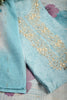 Firozi Color Linen Cotton Embroidery Unstitched Suit Material