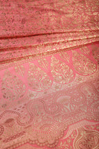 Dark Coral Colour South Silk Heavy Woven Saree